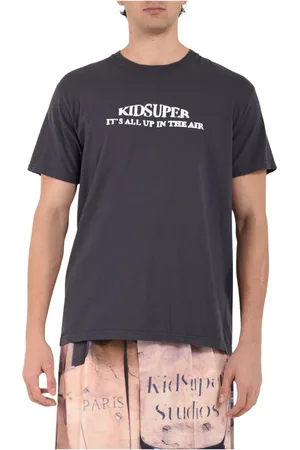 KIDSUPER STUDIOS Top, Herre, Sort, 2XL, Bomuld, Bomuld T-shirt med trykt logo
