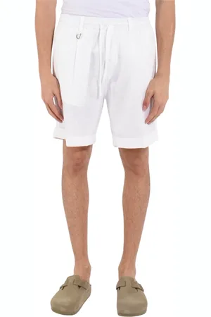 Paolo Pecora Shorts, Herre, Hvid, M, Bomuld, Bomuld Bermuda Shorts med lommer