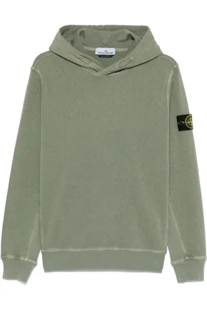 Stone Island Sweathshirts & Hoodies, Herre, Grøn, XL, Bomuld, Grøn Sweater Afslappet Stil