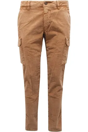 Masons Bukser, Herre, Brun, L, Velour cargobukser i Chile-stil