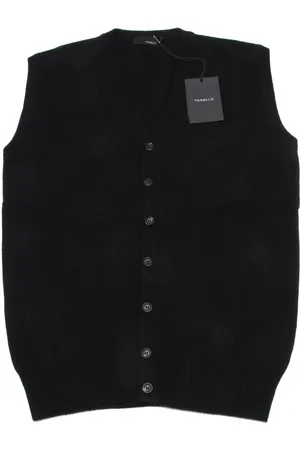 Tonello Jakke, Herre, Sort, S, Ærmeløs sweater i Lana Sicato
