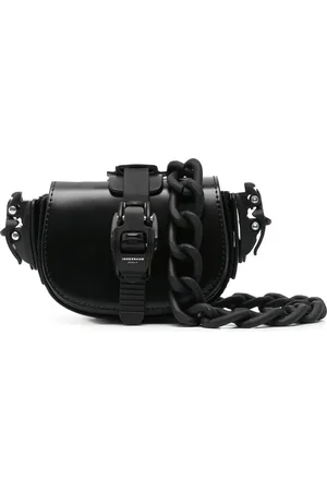 Innerraum Taske, Herre, Sort, ONE SIZE, Uld, Sort Foldover Bum Bag med Magnetisk Lukning
