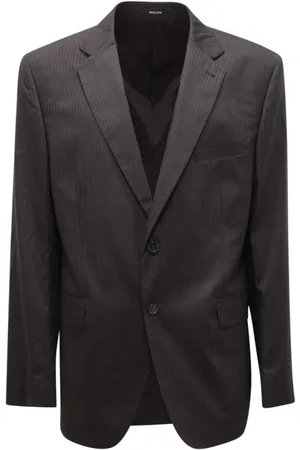 PAOLONI Jakke, Herre, Sort, 3XL, Uld, Uld/silkejakkesæt med vest