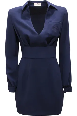 Elisabetta Franchi Kjole, Dame, Blå, M, Navy Kjole Made in Italy