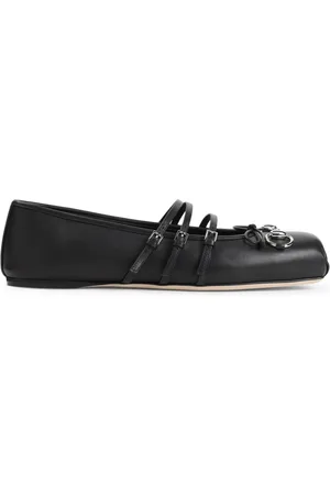 Gucci Sko, Dame, Sort, 37 EU, Læder, Sorte Ballerinaer til Kvinder