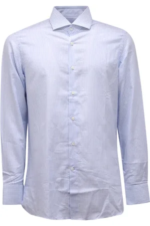 SONRISA Skjorte, Herre, Blå, 2XL, Bomuld, Bomuld/Linned Skjorte Made in Italy