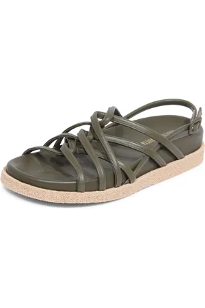 Guglielmo Rotta Sko, Dame, Grøn, 40 EU, Grøn Twist Sandal Lavet i Italien