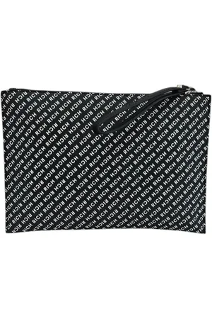 John Richmond Taske, Dame, Sort, ONE SIZE, Læder, Herre clutch i med logo