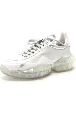 Jimmy Choo Sko, Dame, Hvid, 36 EU, Læder, Hvide Lædersko Diamond Stil