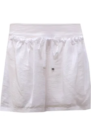 Emporio Armani Shorts, Dame, Hvid, M, Hvide Bermuda Shorts med Foret Interiør