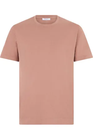 Boglioli Top, Herre, Lyserød, 2XL, Bomuld, Garment Dyed Cotton T-Shirt