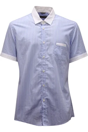 D.A. Daniele Alessandrini Skjorte, Herre, Blå, XL, Italiensk skjorte C5377R5282902 Made in Italy