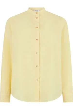 Boglioli Bluser & Skjorter, Dame, Gul, 2XS, Bomuld, Bomuld Poplin Guru Skjorte