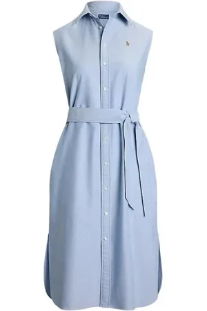 Ralph Lauren Kjole, Dame, Blå, S, Elegant Kjole til Kvinder