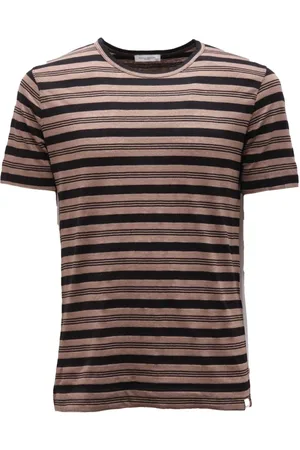 Paolo Pecora Top, Herre, Brun, XL, Bomuld, Linned/Bomuld Brun/Sort Sweater