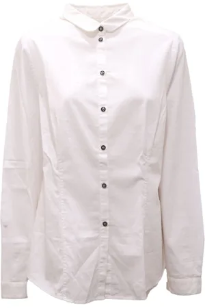 Trussardi Bluser & Skjorter, Dame, Hvid, 5XL, Slim Fit Skjorte i Blå
