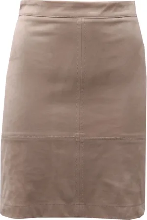 D.EXTERIOR Nederdel, Dame, , 2XS, Suede, Eco-Suede Kort Nederdel i Brun