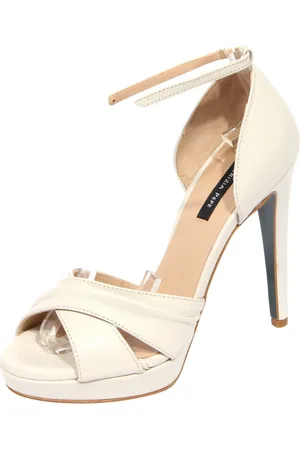 Patrizia Pepe Sko, Dame, Hvid, 36 EU, Læder, Off- Læder Sandal