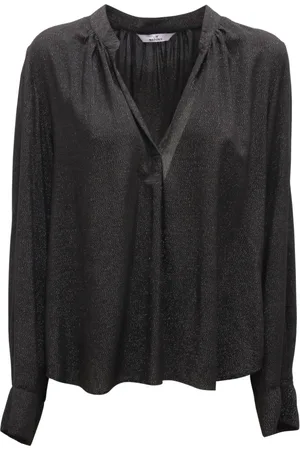 Masons Bluser & Skjorter, Dame, Sort, S, Uld, Adele Lurex Skjorte i Blå
