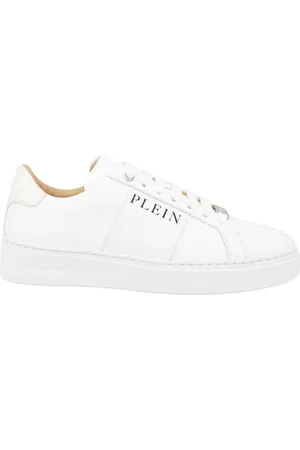 Philipp Plein Sko, Dame, Hvid, 36 EU, Hvide Lo-Top Logo Sneakers