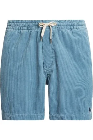 Ralph Lauren Shorts, Herre, Blå, S, Bomuld, Corduroy Shorts med Snørelukning