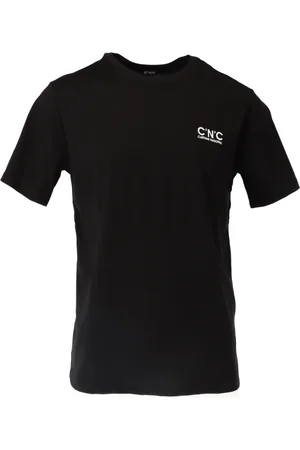Costume National Top, Herre, Sort, L, Bomuld, Sort Trykt Bomuld T-shirt Mænd
