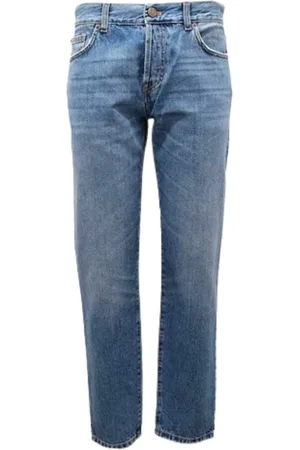 Twin-Set Jeans, Dame, Blå, W27, Bomuld, Lige jeans