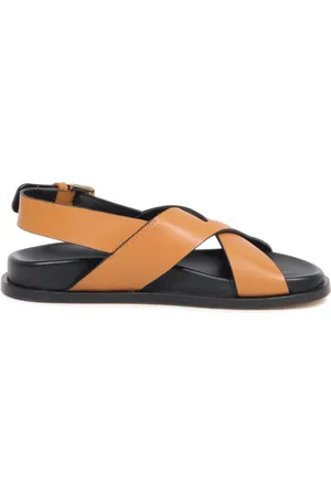 Guglielmo Rotta Sko, Dame, Brun, 36 EU, Læder, Tilly Sandal i Ranch Læder