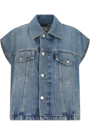 haikure Jakke, Dame, Blå, XS, Bomuld, Jakke med frontknap og oversize pasform