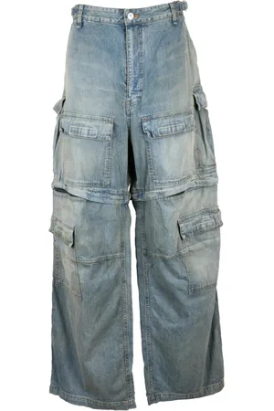 Balenciaga Jeans, Dame, Blå, XS, Bomuld, Cargo jeans i 100% bomuld