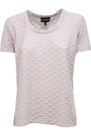 Emporio Armani Top, Dame, Grå, S, Polyester, Lys grå polyester skaltop