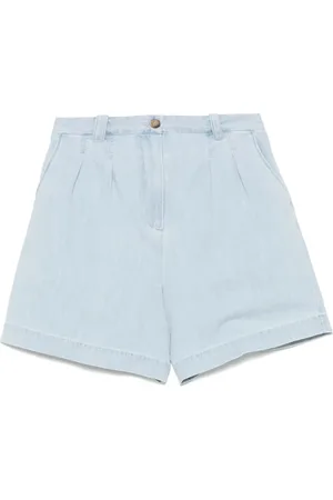 A.P.C. Shorts, Dame, Blå, S, Uld, Baby Shorts med Skjult Lynlås