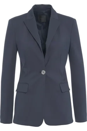 Pinko Jakke, Dame, Blå, XS, Uld, Blå Blazer med Spidse Revers