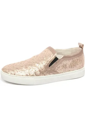 Crime london Sko, Dame, Lyserød, 35 EU, Uld, Bronze Sequin Slip-On Sko