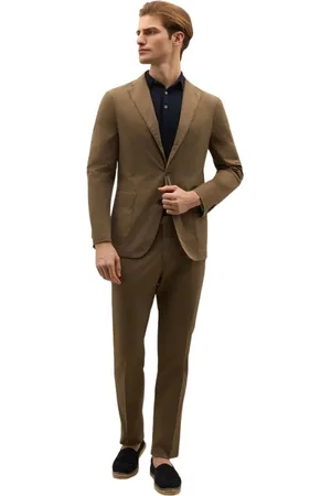 Boglioli Jakkesæt, Herre, Grøn, S, Garment Dyed Cotton K-Suit