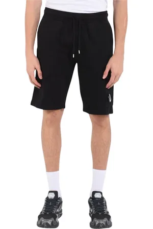 C.P. Company Shorts, Herre, Sort, L, Bomuld, Cargo Bermuda shorts i felpa