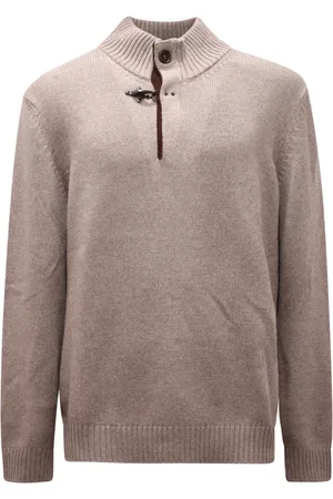 FAY Strik, Herre, , 2XL, Uld, Uld Mid-Zip Sweater