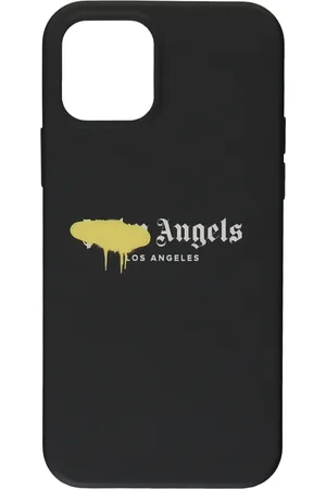 Palm Angels Tilbehør, Herre, Sort, ONE SIZE, Uld, iPhone 12 Logo Detalje Cover