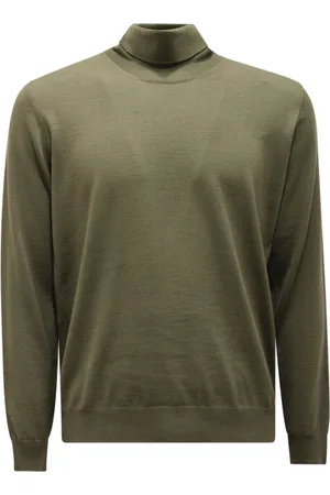 FERRANTE Strik, Herre, Grøn, XL, Uld, Uld Turtleneck Essential i Grøn