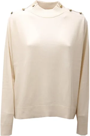 Michael Kors Strik, Dame, Hvid, L, Uld, Off Uldbluse