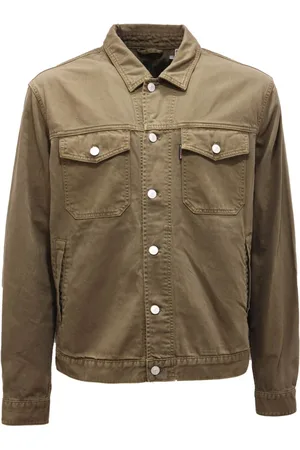 Schott NYC Jakke, Herre, Grøn, S, Denim, Vintage denimjakke Usmc model
