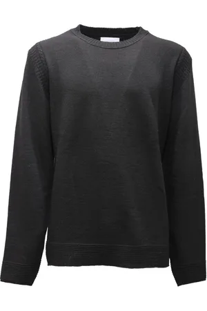 OFFICINA 36 Strik, Herre, Sort, 2XL, Uld, Uld/Alpaka Sweater, Sort Crewneck