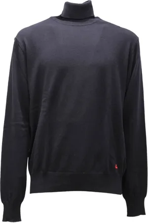 Peuterey Strik, Herre, Blå, 3XL, Bomuld, Turtleneck Cotton/Wool Sweater