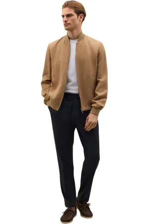 Boglioli Jakke, Herre, , M, Linned, Linned Tencel satin Bomber