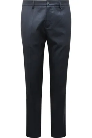 Patrizia Pepe Bukser, Herre, Blå, XL, Micro Square Slim Fit Bukser