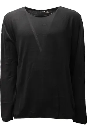 OFFICINA 36 Strik, Herre, Sort, 2XL, Bomuld, Bomuldssweater Made in Italy