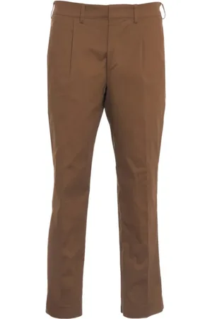 Mauro Grifoni Bukser, Herre, Brun, S, Uld, Brun Chino Bukser Ss25 Stilfuld