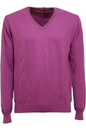ALTEA Strik, Herre, Lilla, L, Cashmere, Lilla Cashmere Sweater Model 1353620