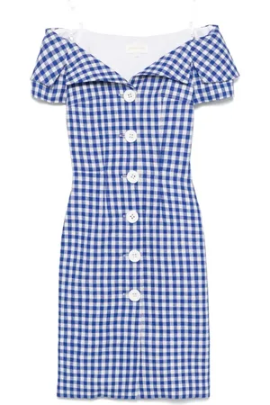 Shushu/Tong Kjole, Dame, Blå, 2XS, Uld, Kongeblå Off-Shoulder Ærmeløs Kjole