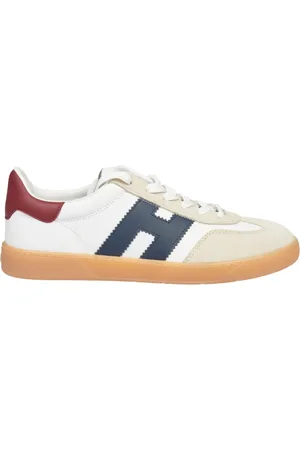 Hogan Sko, Herre, Hvid, 43 EU, Læder, Hvide Sneakers med Multifarvede Detaljer